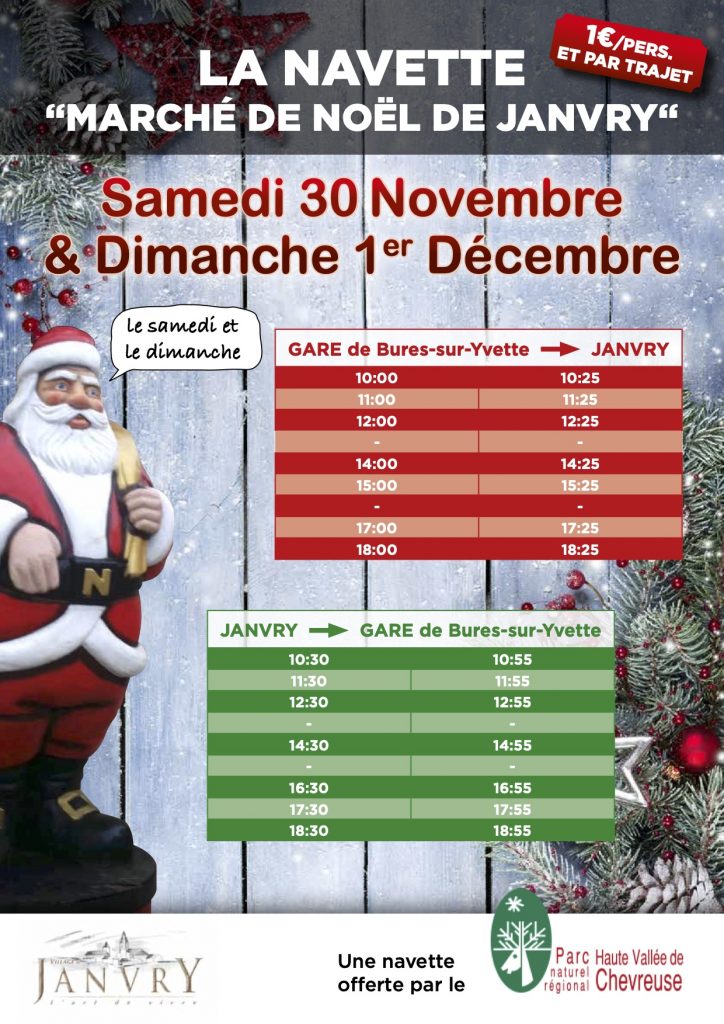 Navette Marché de Noël Janvry 2019